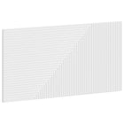 Hoofdeinde 100x3x50 cm wit bewerkt hout wandmontage