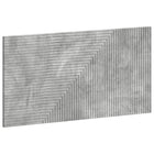 Hoofdbord HAARLEM 100x50 cm betongrijs bewerkt hout wandmontage
