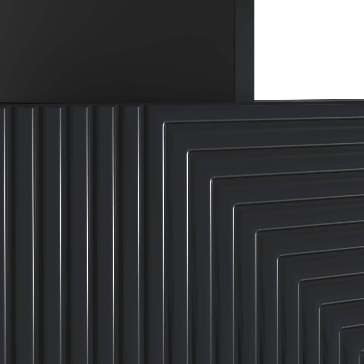 LED tv-meubel Zwart Bewerkt hout
