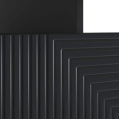 LED tv-meubel Zwart Bewerkt hout