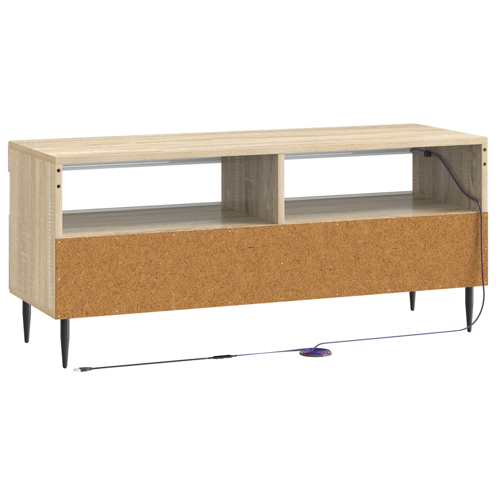 LED tv-meubel Sonoma Eiken Bewerkt hout