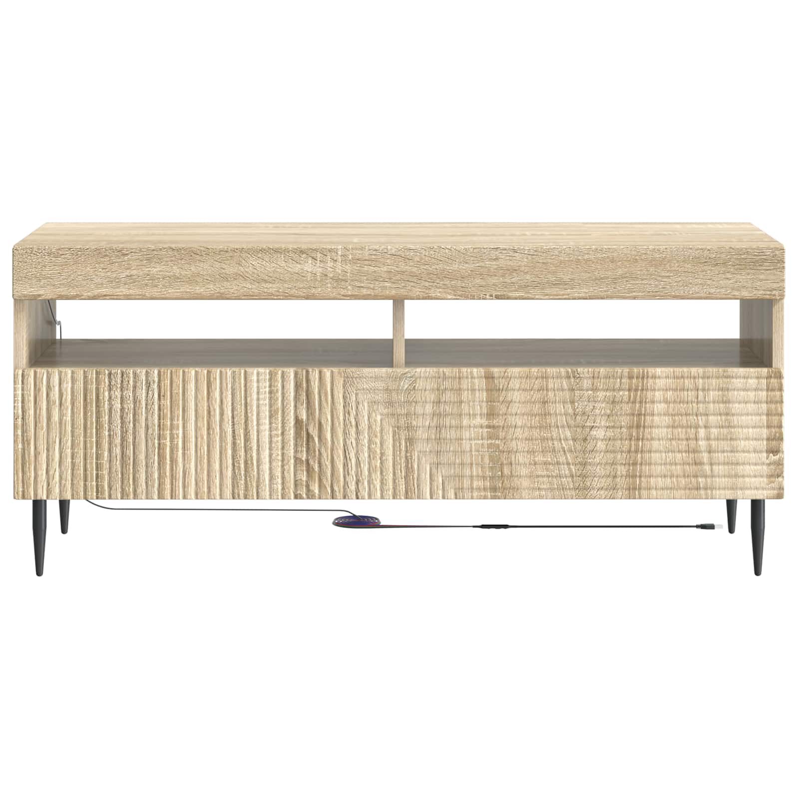LED tv-meubel Sonoma Eiken Bewerkt hout