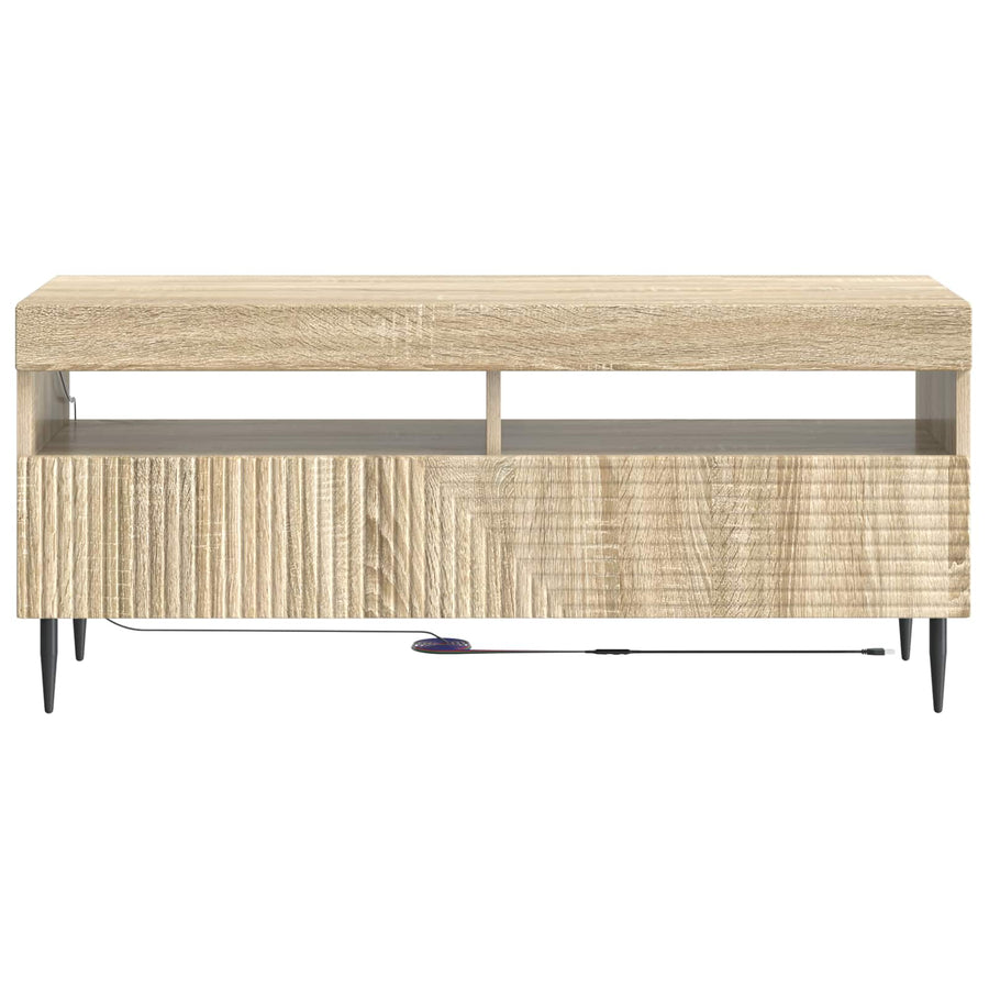 LED tv-meubel Sonoma Eiken Bewerkt hout