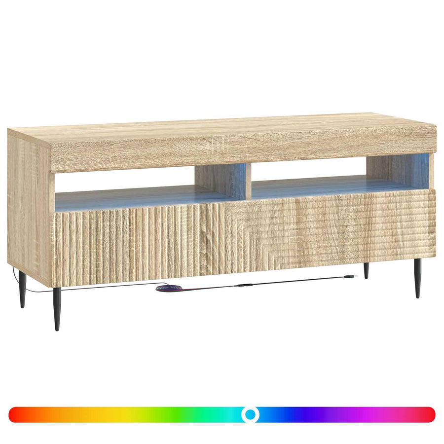 LED tv-meubel Sonoma Eiken Bewerkt hout