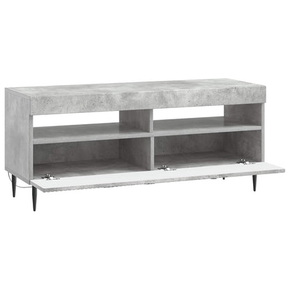 LED tv-meubel Betongrijs Bewerkt hout