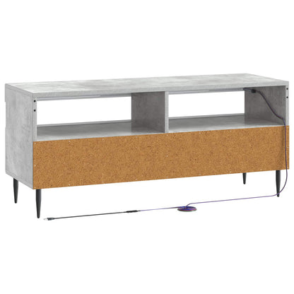 LED tv-meubel Betongrijs Bewerkt hout