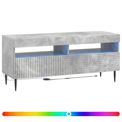 LED tv-meubel Betongrijs Bewerkt hout
