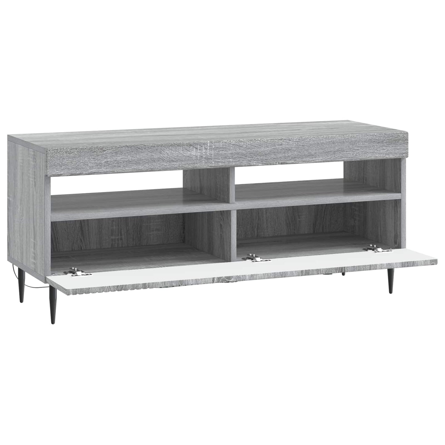 LED tv-meubel Grijs Sonoma Bewerkt hout