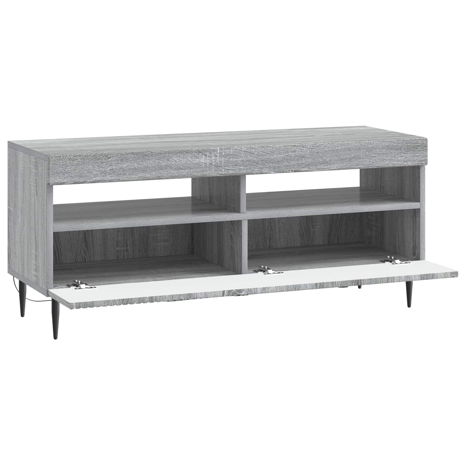 LED tv-meubel Grijs Sonoma Bewerkt hout