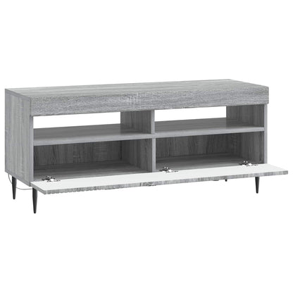 LED tv-meubel Grijs Sonoma Bewerkt hout