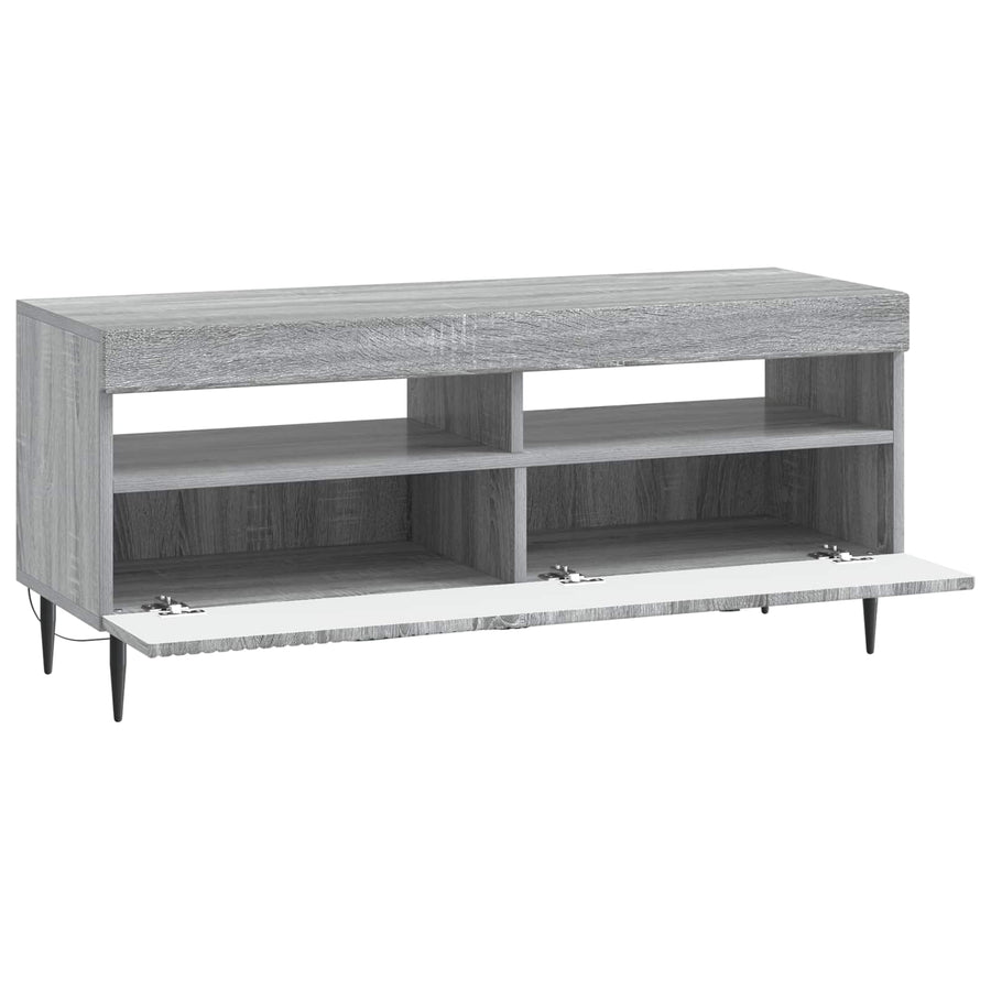 LED tv-meubel Grijs Sonoma Bewerkt hout