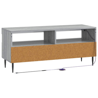 LED tv-meubel Grijs Sonoma Bewerkt hout