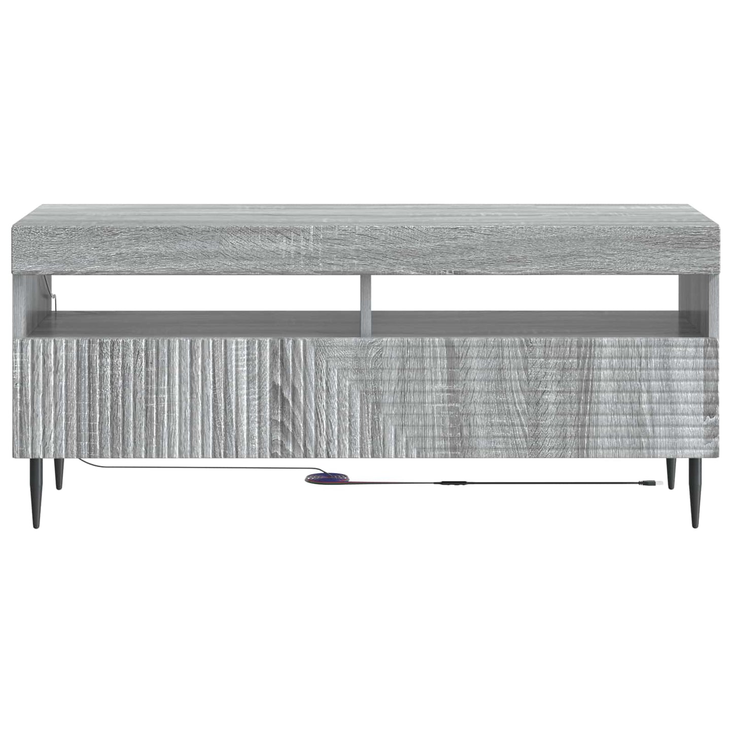 LED tv-meubel Grijs Sonoma Bewerkt hout