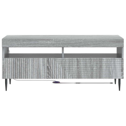LED tv-meubel Grijs Sonoma Bewerkt hout