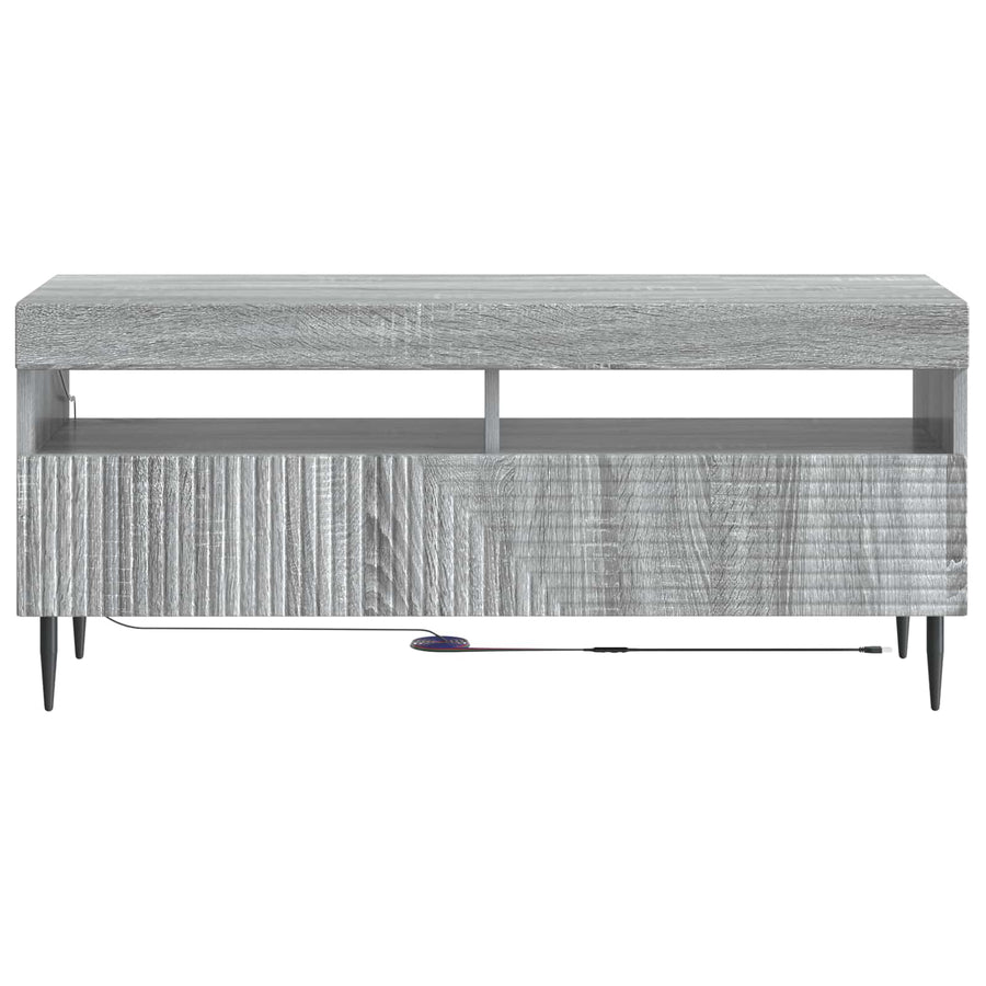 LED tv-meubel Grijs Sonoma Bewerkt hout