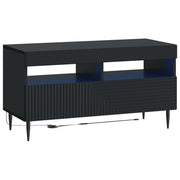 Tv-meubel zwart bewerkt hout