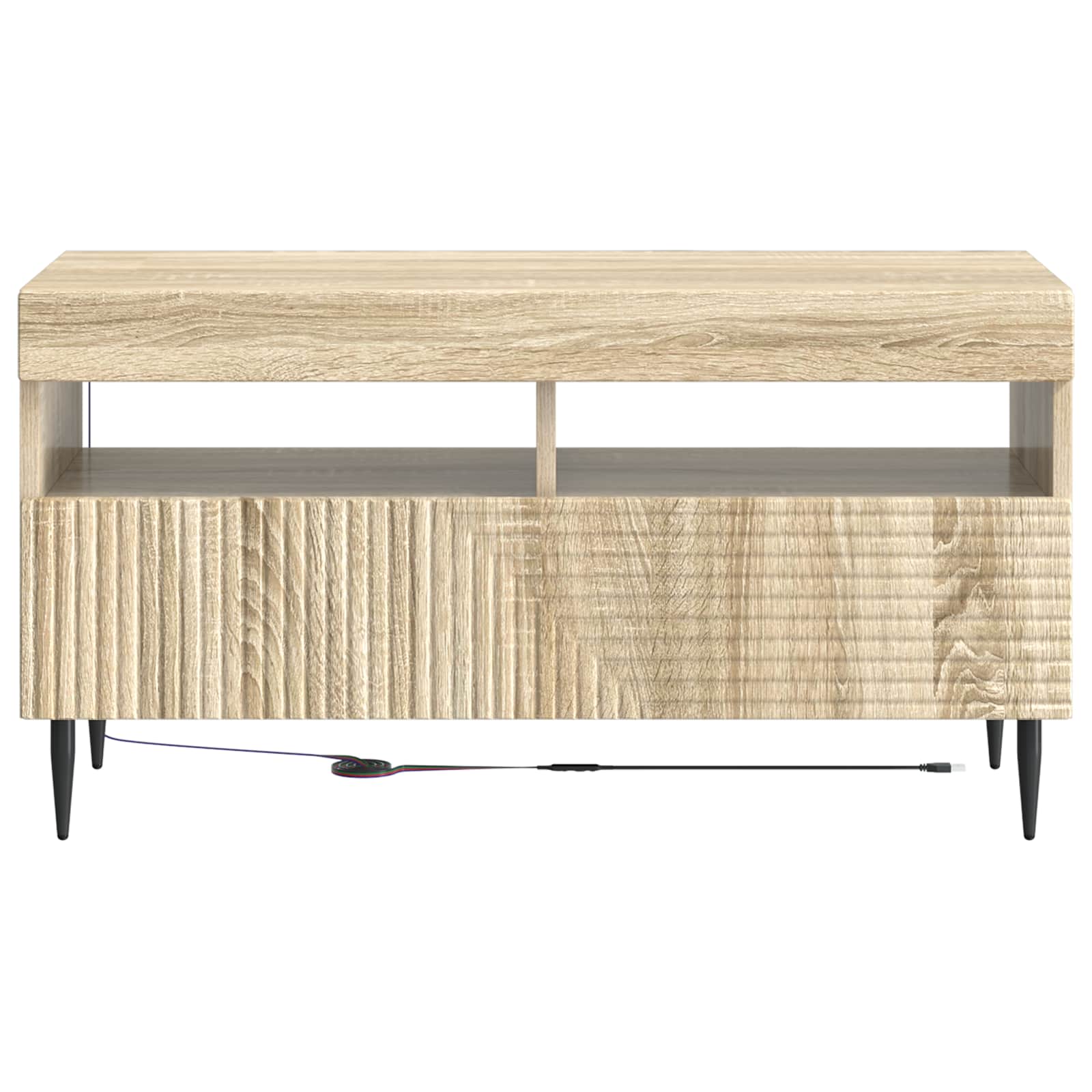LED tv-meubel Sonoma Eiken Bewerkt hout