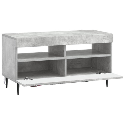 LED tv-meubel Betongrijs Bewerkt hout