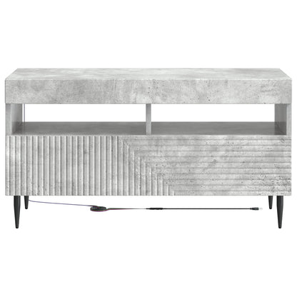 LED tv-meubel Betongrijs Bewerkt hout