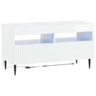 Tv-meubel hoogglans wit 120x30x50 cm bewerkt hout