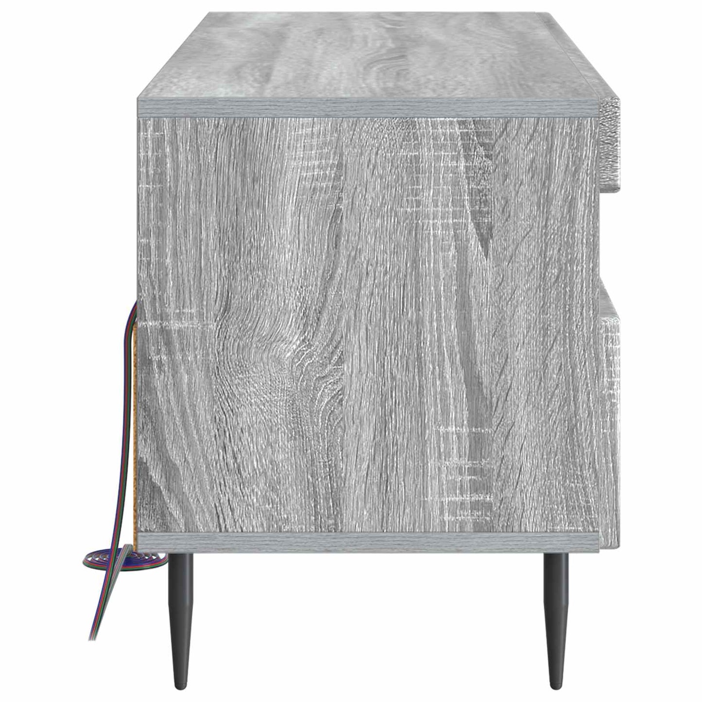 LED tv-meubel Grijs Sonoma Bewerkt hout
