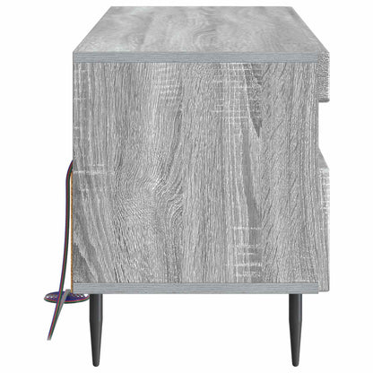 LED tv-meubel Grijs Sonoma Bewerkt hout
