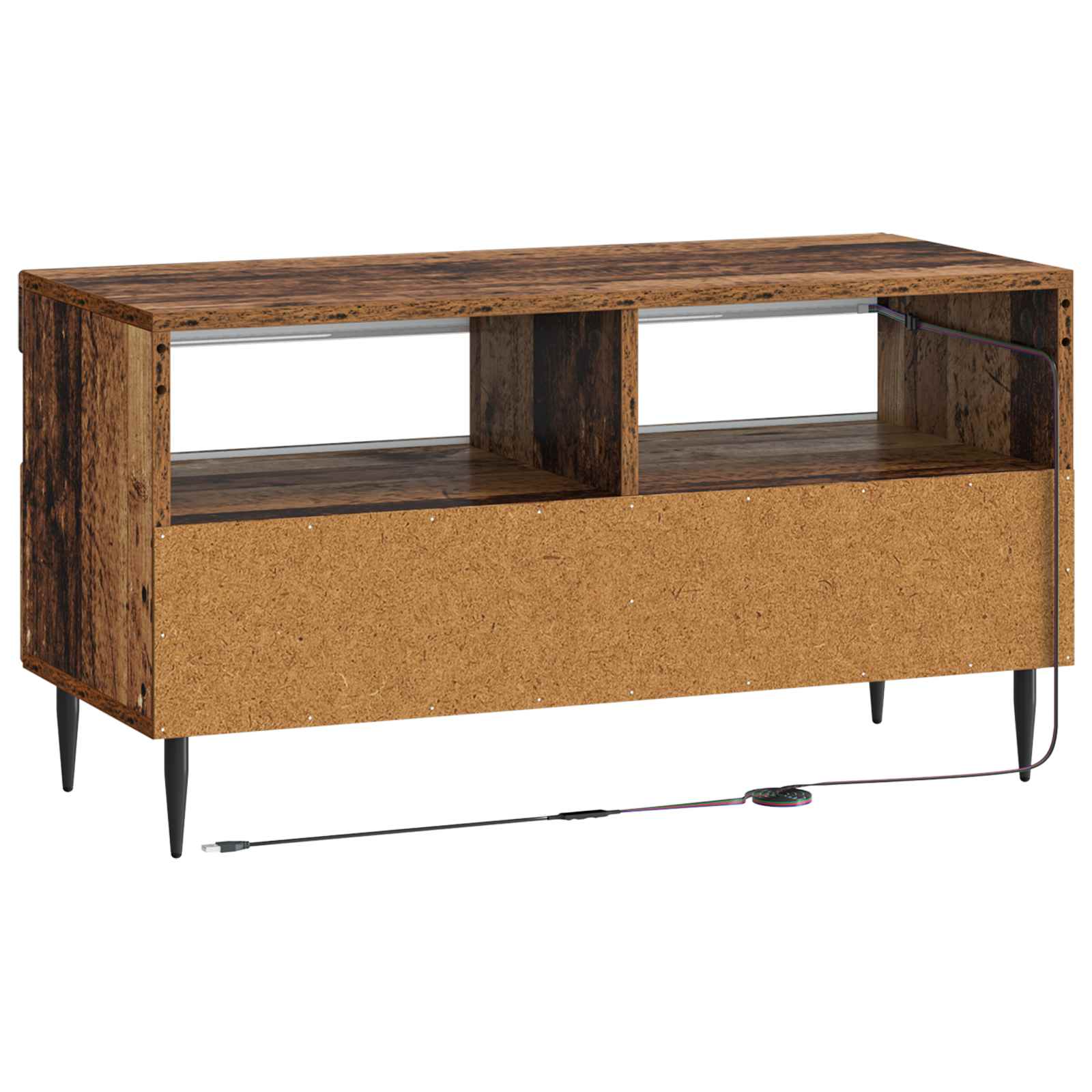 LED tv-meubel Oud hout Bewerkt hout