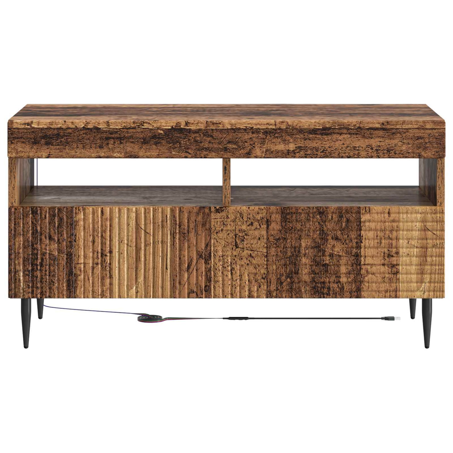 LED tv-meubel Oud hout Bewerkt hout
