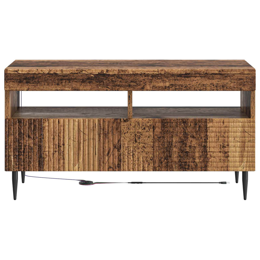 LED tv-meubel Oud hout Bewerkt hout