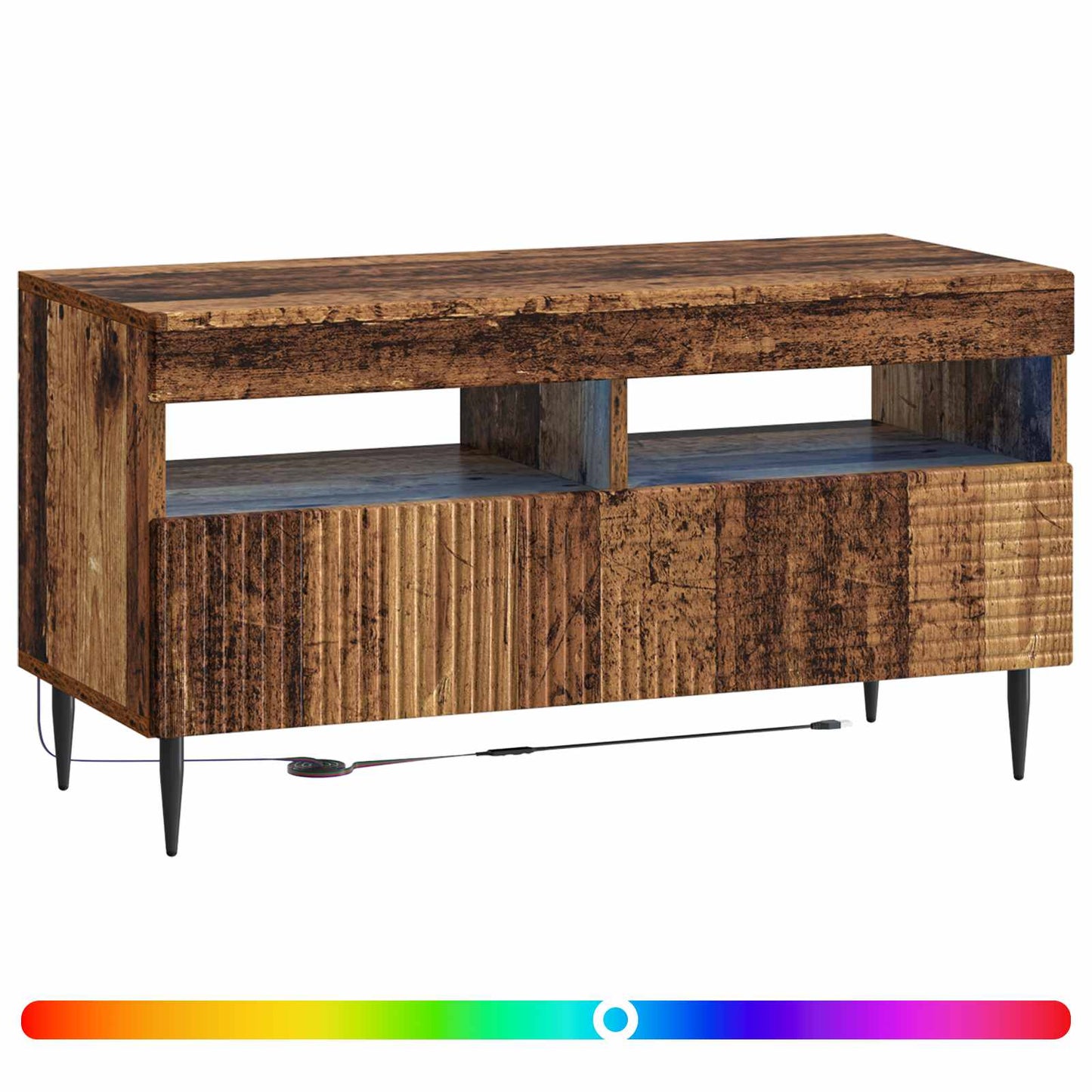 LED tv-meubel Oud hout Bewerkt hout