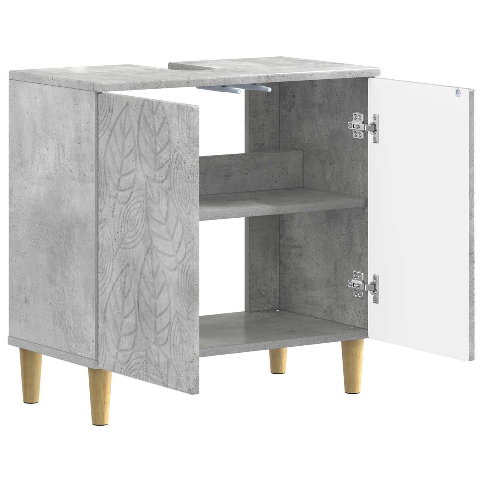 Badkamer wastafelkast DELFT Betongrijs 59,5 x 31,5 x 59 cm