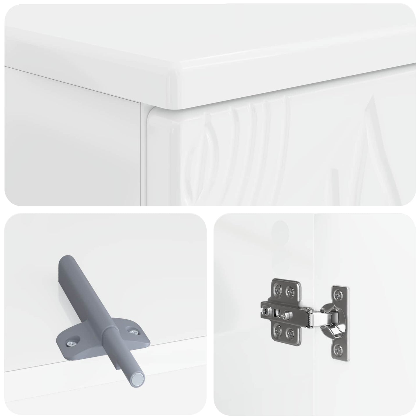 Badkamer wastafelkast DELFT Hoogglans Wit 59,5 x 31,5 x 59 cm
