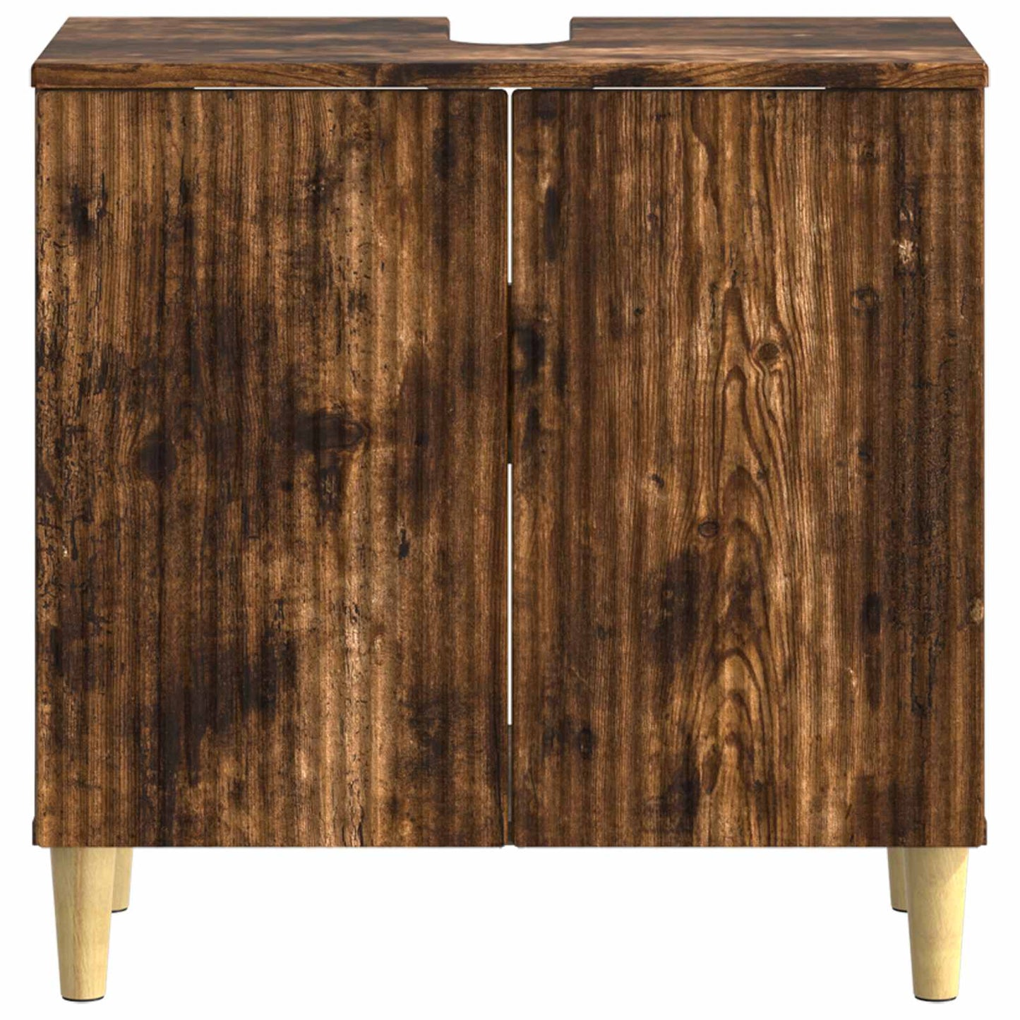 Badkamer wastafelkast DELFT Gerookt eiken 59,5 x 31,5 x 59 cm