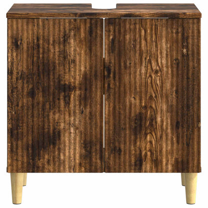 Badkamer wastafelkast DELFT Gerookt eiken 59,5 x 31,5 x 59 cm