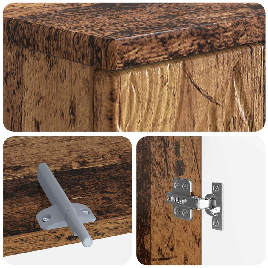 Badkamer wastafelkast DELFT Oud hout 59,5 x 31,5 x 59 cm