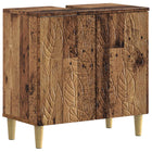 Wastafelkast badkamer 59,5x31,5x59 cm oud hout