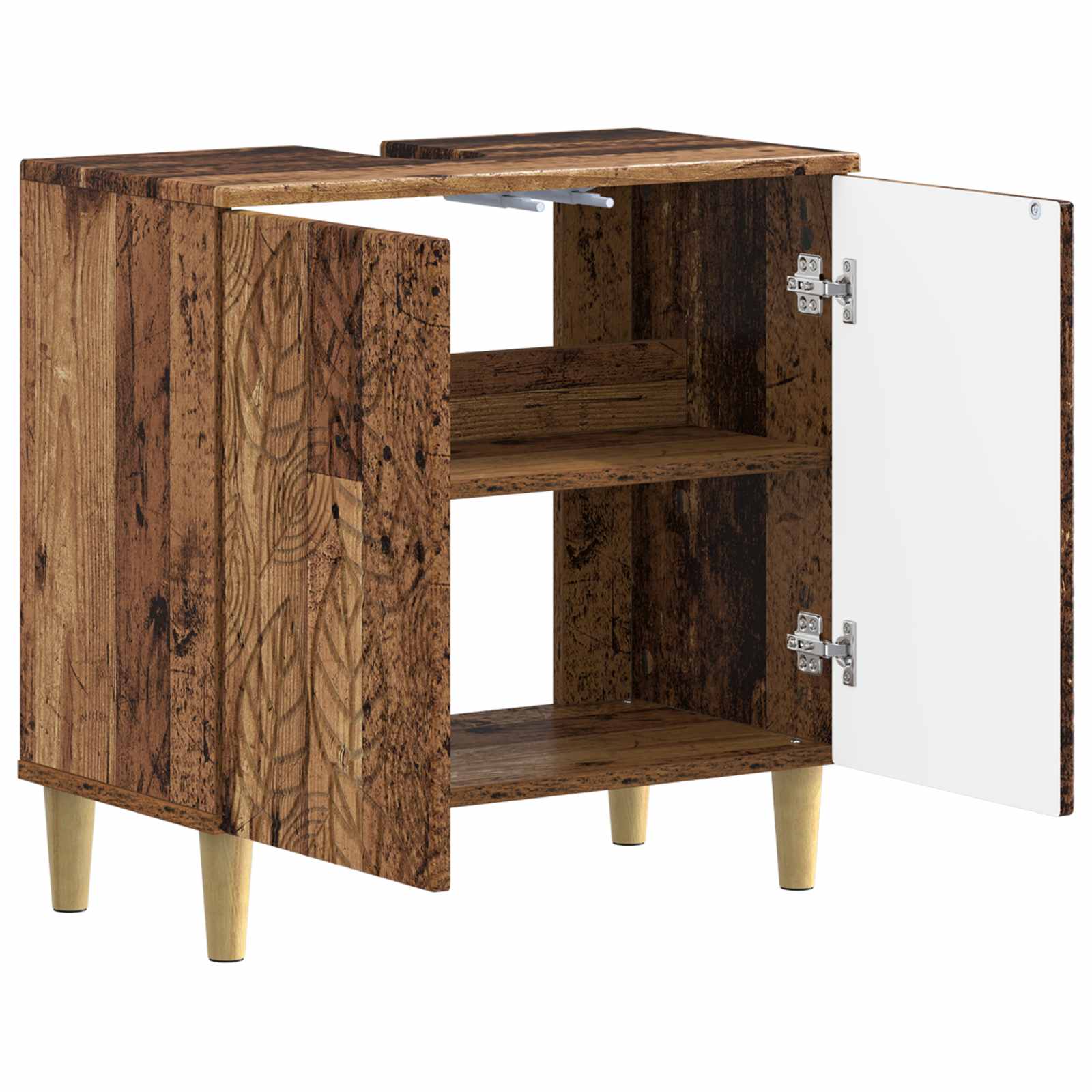 Badkamer wastafelkast DELFT Oud hout 59,5 x 31,5 x 59 cm