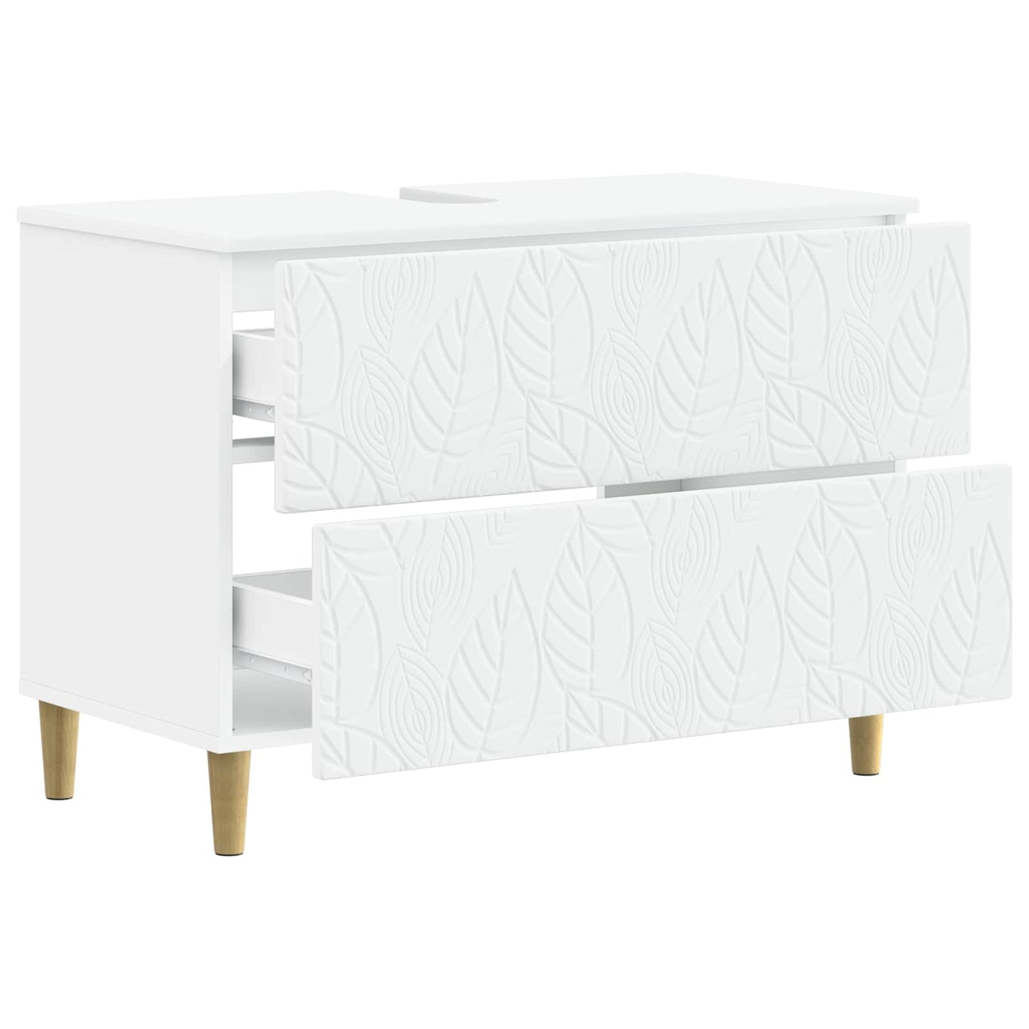 Badkamer wastafelkast DELFT Wit 82 x 41 x 59 cm Bewerkt hout