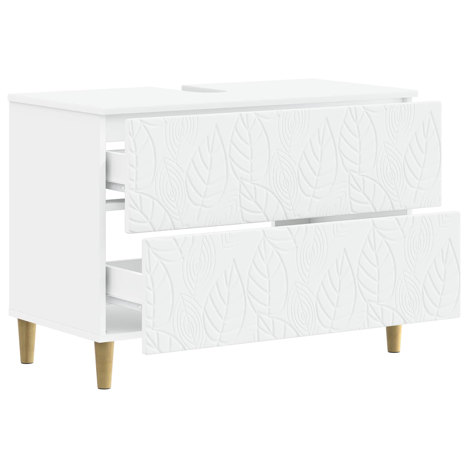 Badkamer wastafelkast DELFT Wit 82 x 41 x 59 cm Bewerkt hout