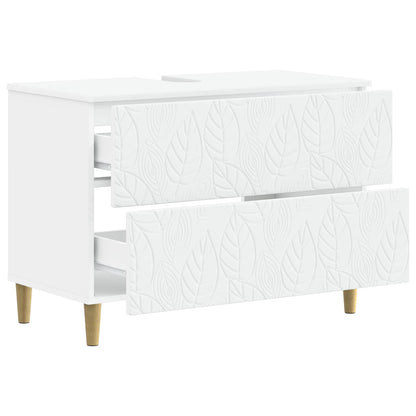 Badkamer wastafelkast DELFT Wit 82 x 41 x 59 cm Bewerkt hout