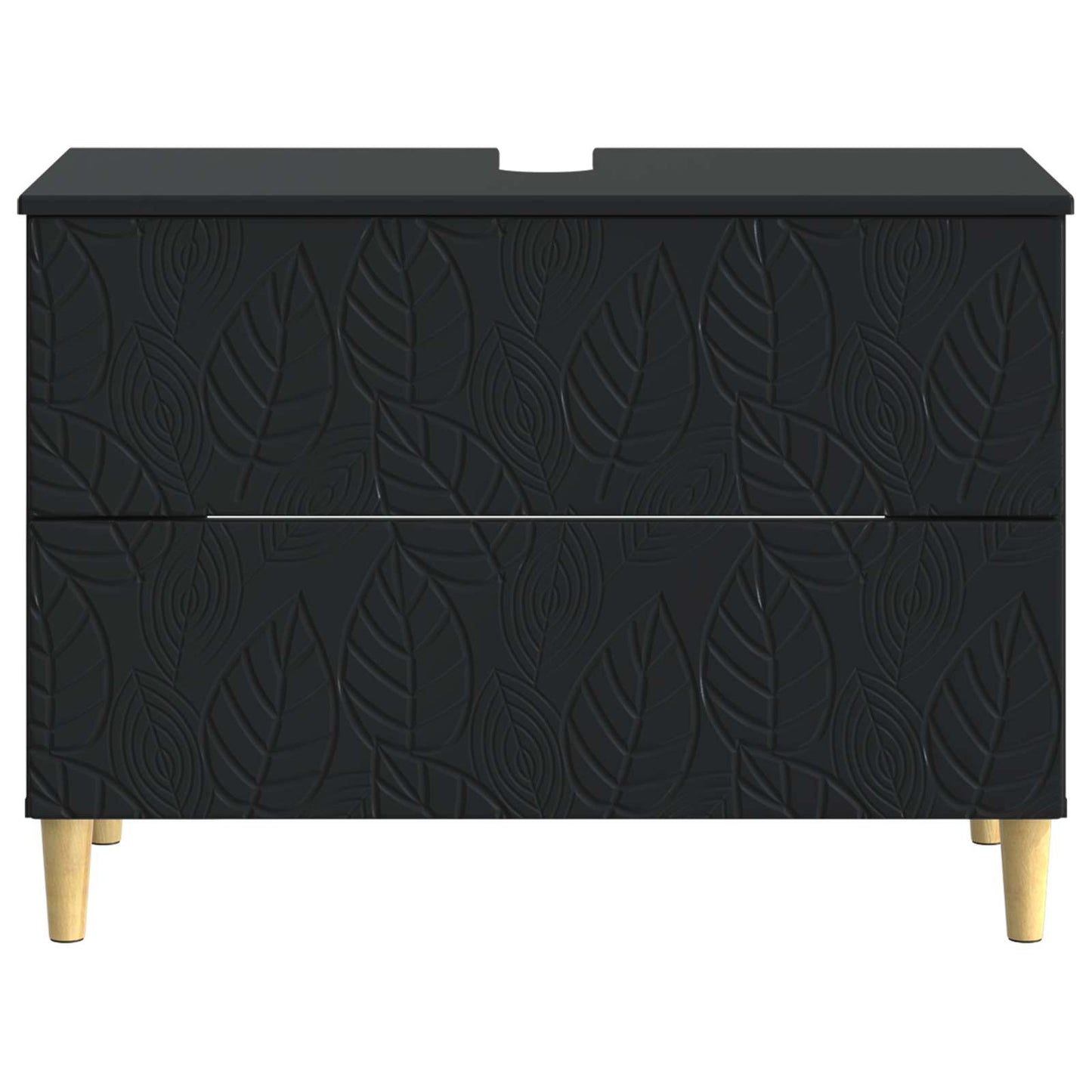 Badkamer wastafelkast DELFT Zwart 82 x 41 x 59 cm Bewerkt hout
