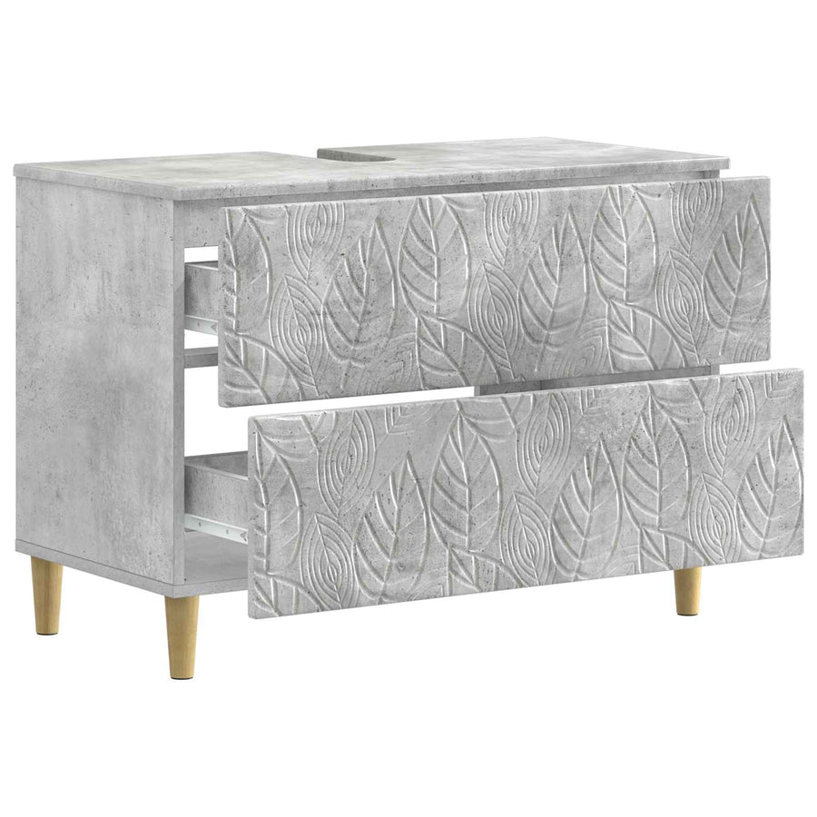 Badkamer wastafelkast DELFT Betongrijs 82 x 41 x 59 cm