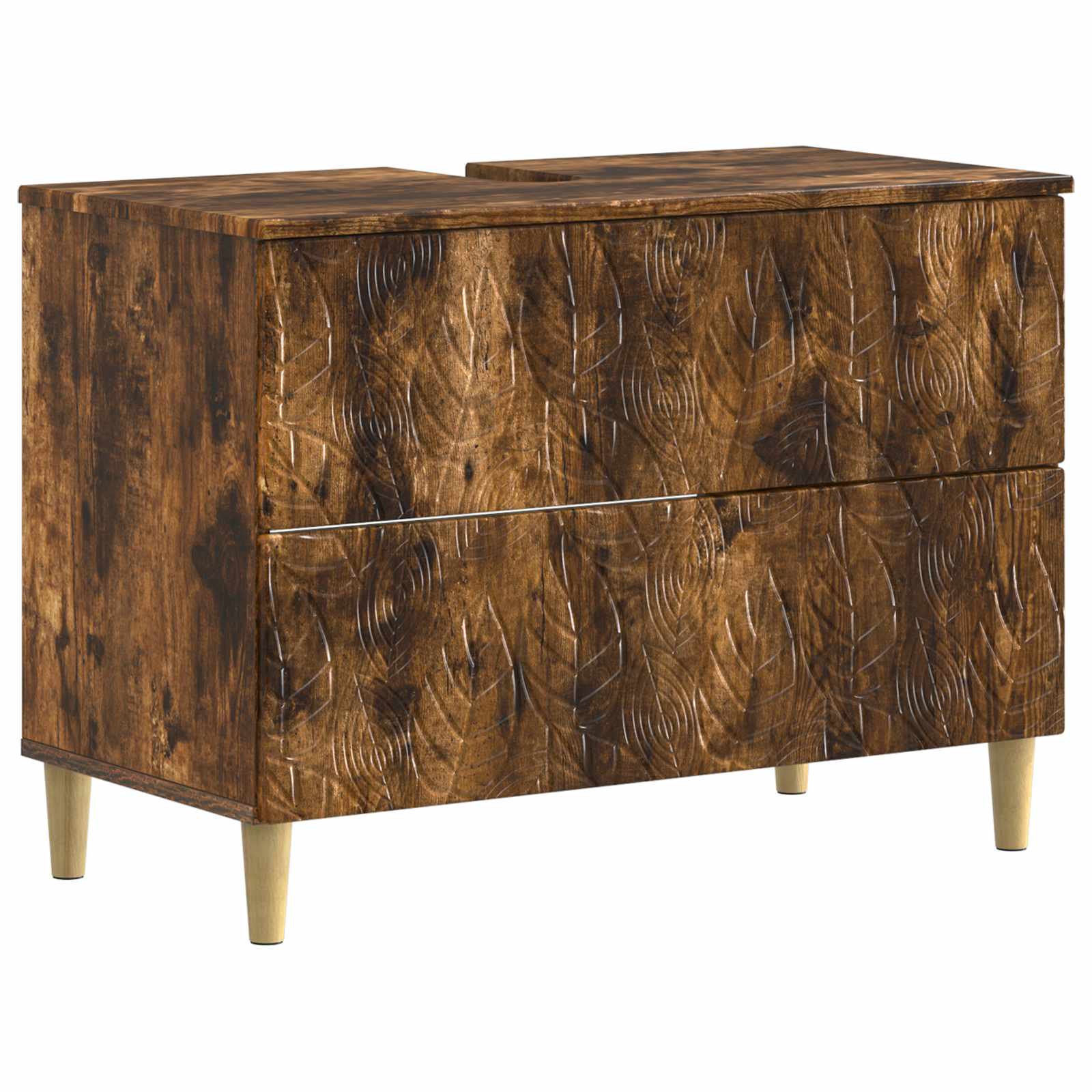 Badkamer wastafelkast DELFT Gerookt eiken 82 x 41 x 59 cm
