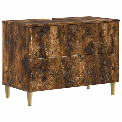 Badkamer wastafelkast DELFT Gerookt eiken 82 x 41 x 59 cm