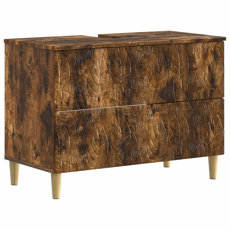 Badkamer wastafelkast DELFT Gerookt eiken 82 x 41 x 59 cm