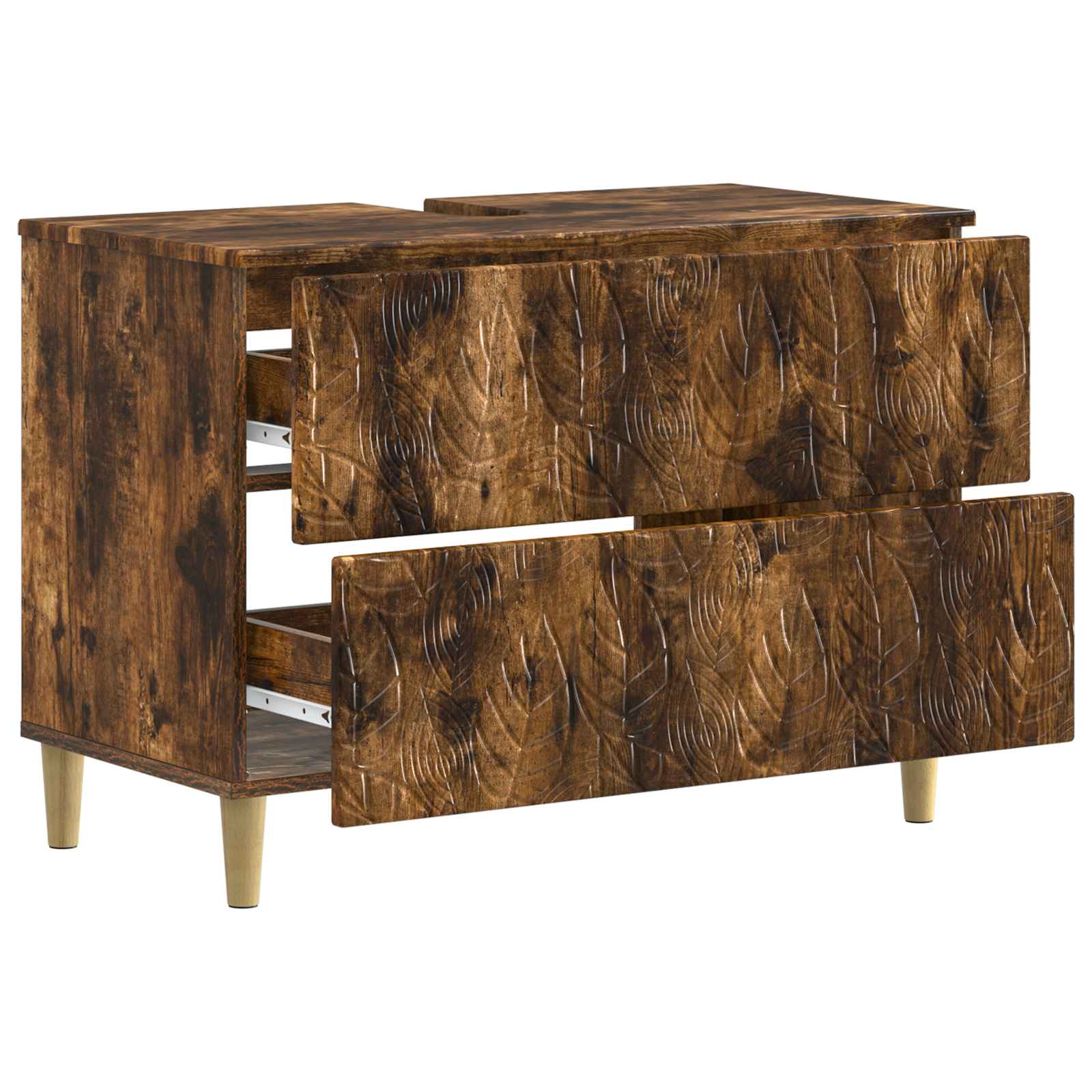 Badkamer wastafelkast DELFT Gerookt eiken 82 x 41 x 59 cm