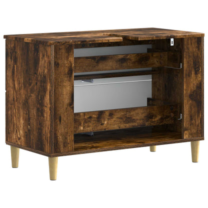 Badkamer wastafelkast DELFT Gerookt eiken 82 x 41 x 59 cm