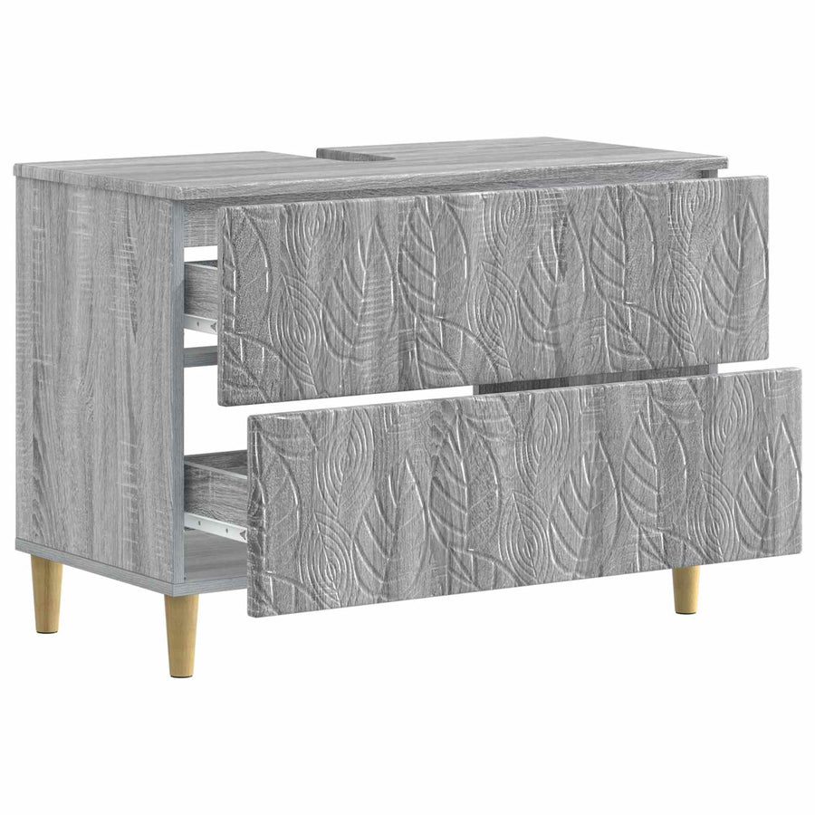 Badkamer wastafelkast DELFT Grijs Sonoma 82 x 41 x 59 cm