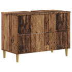 Wastafelkast badkamer oud hout 82x41x59 cm