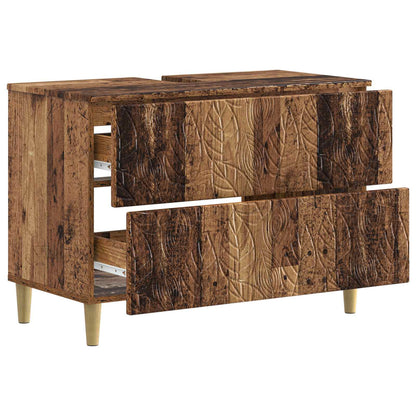 Badkamer wastafelkast DELFT Oud hout 82 x 41 x 59 cm